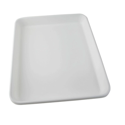 Dynalon Flat Bottom Tray, White HDPE 409274