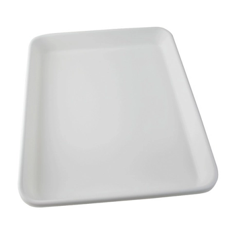 Flat Bottom Tray  White Plastic Tray - Dynalon