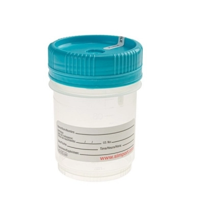 Simport The Tamper Evident 120 ML Spectainer I, Cyan C566-120CYS