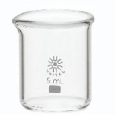 United Scientific 5ml Beakers, Low Form, Borosilicate Glass BG1000-5