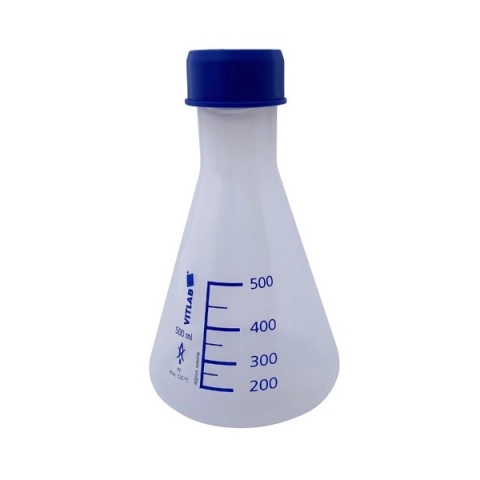 Plastic Conical Flasks Clear Graduated 50ml to 2000ml With Cap