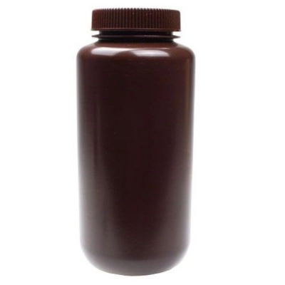 United Scientific 1000 ml Reagent Bottles, Wide Mouth, HDPE, Amber 33466