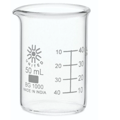 United Scientific 50 ml Beakers, Low Form, Borosilicate Glass BG1000-50-CASE