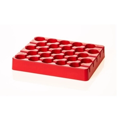 Simport Red Reusable Racks For 50 ml (29 mm) Conical Tubes, 25 Places (Cs/5) T450-50R