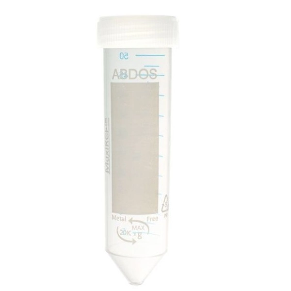 United Scientific MaxiRCF 50 ml Non-Sterile Trace Metal-Free Centrifuge Tubes CS/500 UNP10483