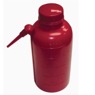 United Scientific 500 ml Wash Bottles, Unitary, Red, LDPE PK/4 36606-R