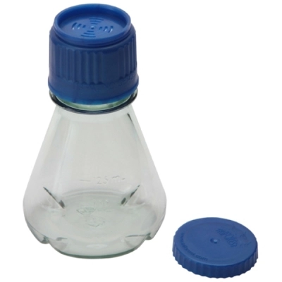 Dynalon Erlenmeyer 125 ml Flasks PC w PP Screw Closure With Baffles Sterile PK/24 641934-0125B