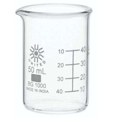 United Scientific 50 ml Beakers, Low Form, Borosilicate Glass BG1000-50