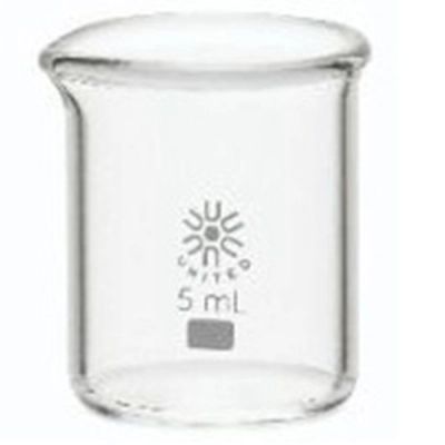 United Scientific 5 ml Beakers, Low Form, Borosilicate Glass BG1000-5-CASE