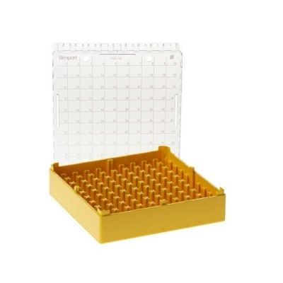 Simport Yellow Micrewtube Storage Box (Cs/24) T350-100Y