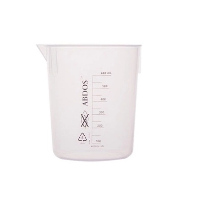 Foxx Life Sciences Abdos Printed Plastic Beakers, Polypropylene (PP) 500ml, 6/CS P50604