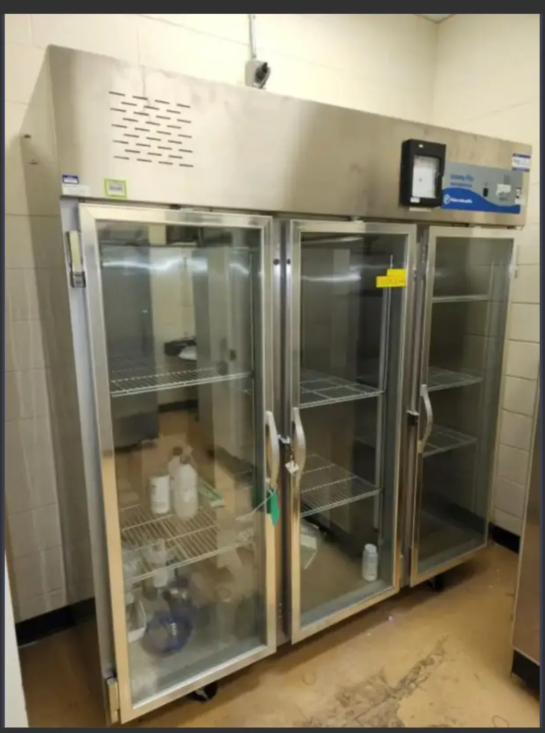 Fisher Scientific Isotemp Plus Refrigerator with 3 Glass doors