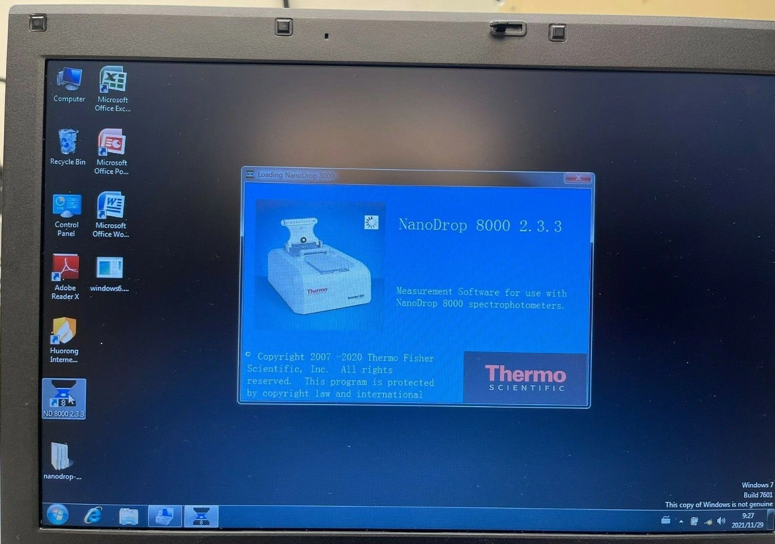 OEM Thermo Scientific NanoDrop 8000 Software and C