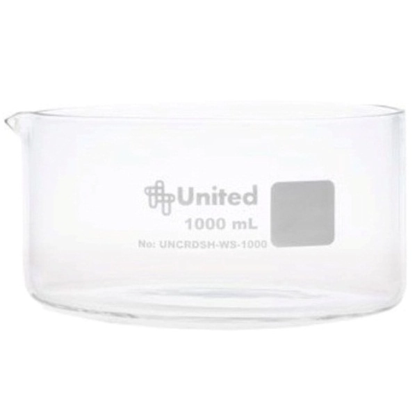United Scientific 1000 ml CrystalClear Crystallizing Dishes, With Spout UNCRDSH-WS-1000