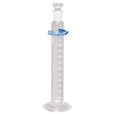 United Scientific 500 ml Graduated Cylinder Double Scale Class A Individ. Cert. W/Stopper CY2980-500