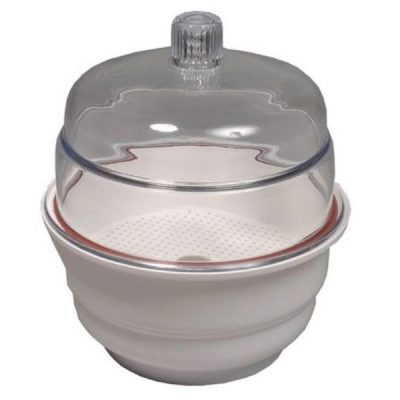 United Scientific 10" Desiccators, Non-Vacuum, White Base, PP/PC 55203