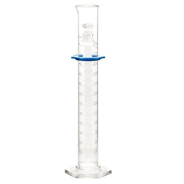 United Scientific 250 ml Graduated Cylinders, Glass, Double Scale, Class A, Batch Cert. CY3021-250