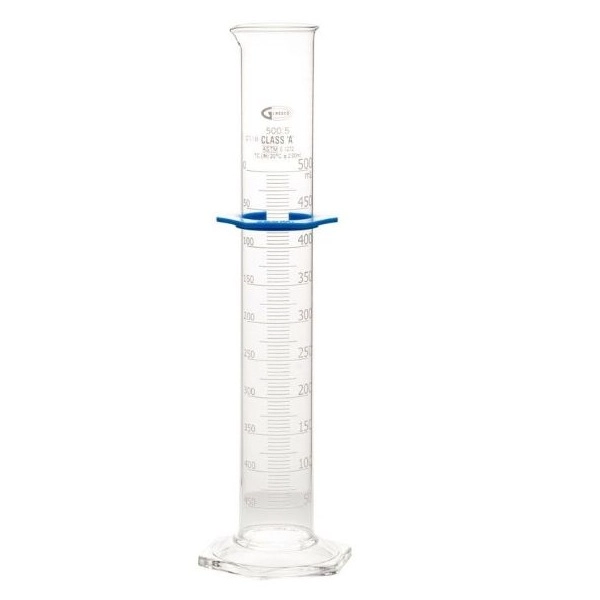 United Scientific 500 ml Graduated Cylinders, Glass, Double Scale, Class A, Batch Cert. CY3021-500