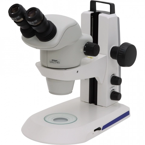Nikon SMZ 745 Stereozoom Microscope on LED Brightfield/Darkfield Table Stand