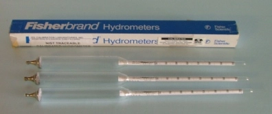 FISHERBRAND HYDROMETERS: 640-710 A:36542 B: B06719