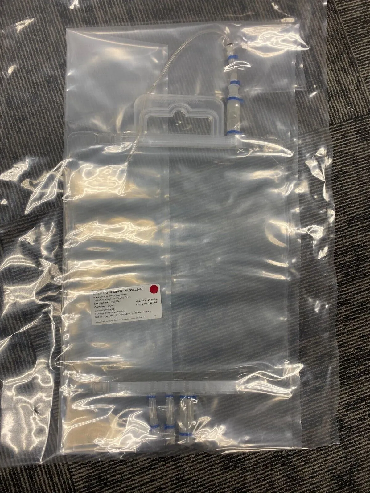  Charter Medical Custom 5L Clear-Pak SV Bag