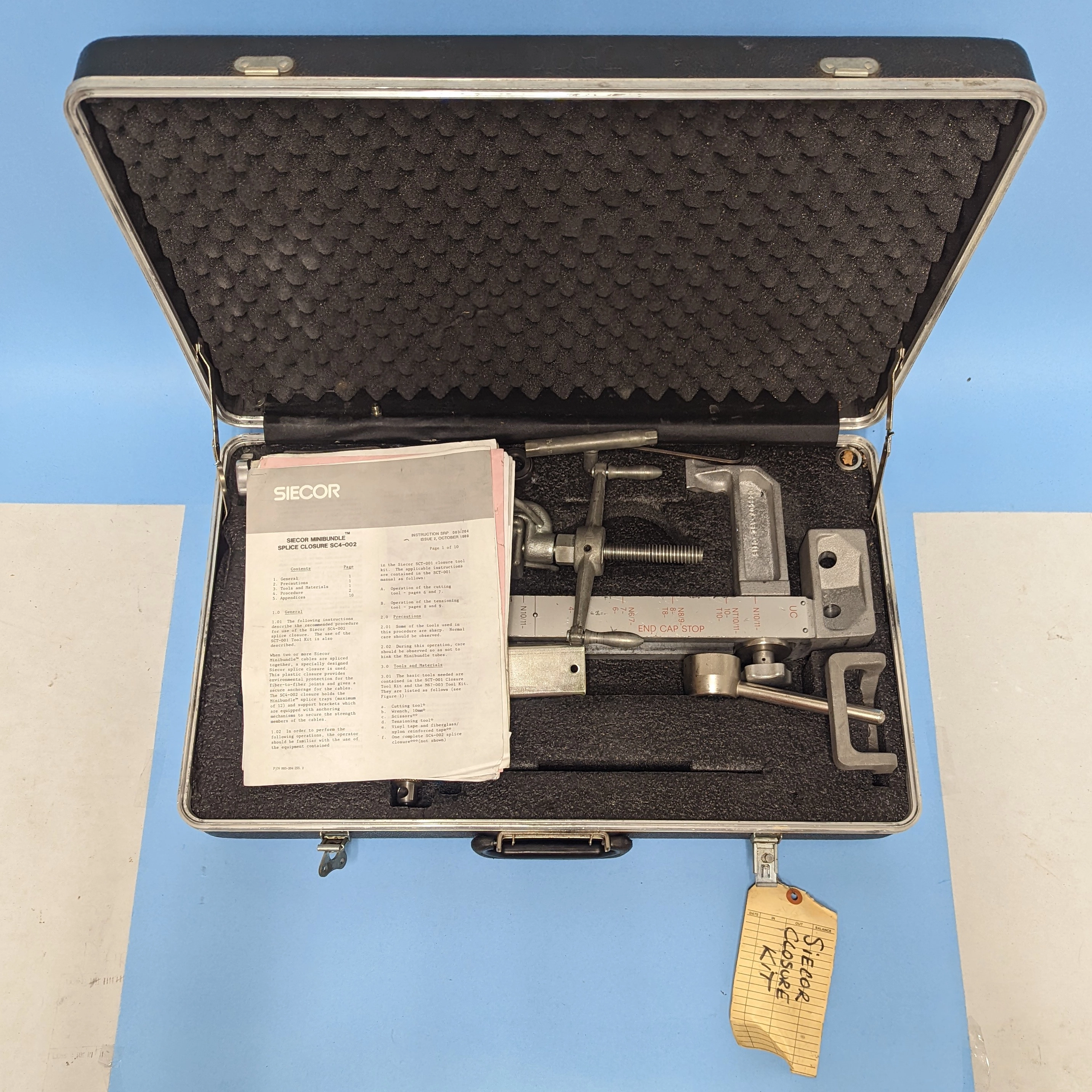 Corning Siecor SC4-002 Splice Closure Tool Kit UNC Cutter in Case