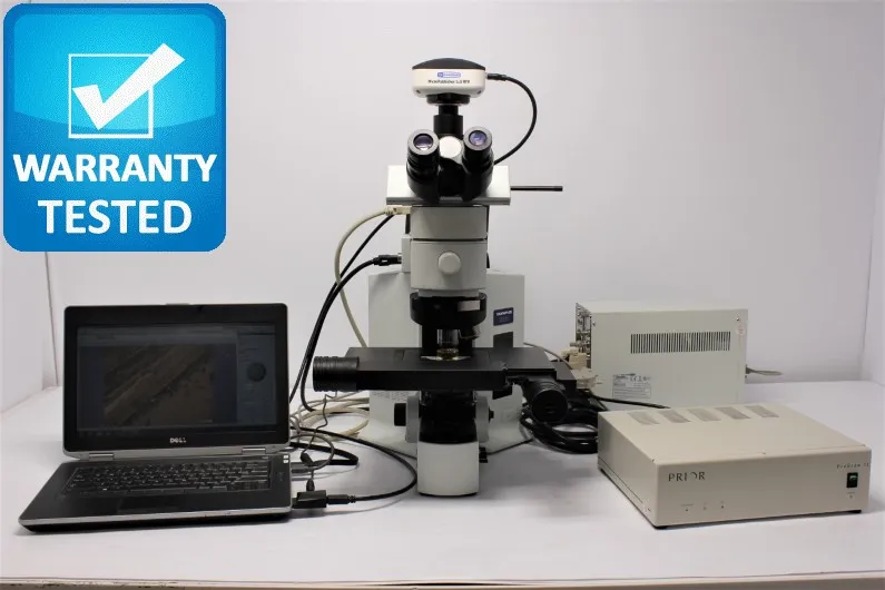 Olympus BX61 Motorized Brightfield Darkfield Microscope w/ Laser Autofocus Pred BX63 - AV