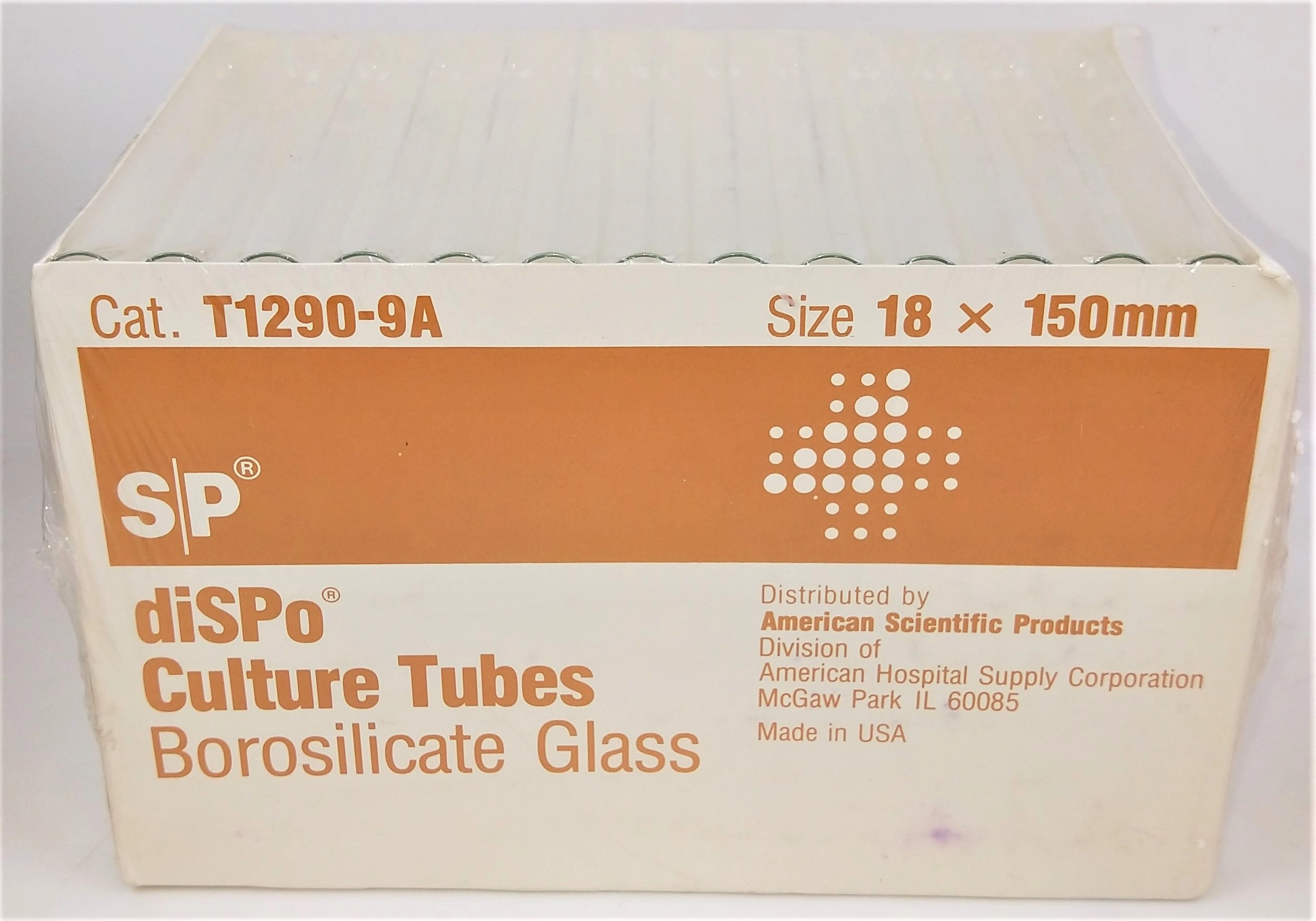 S/P (Baxter) T1290-9A diSPo Culture Tubes - 18 x 150mm - 28mL (Box of 130)