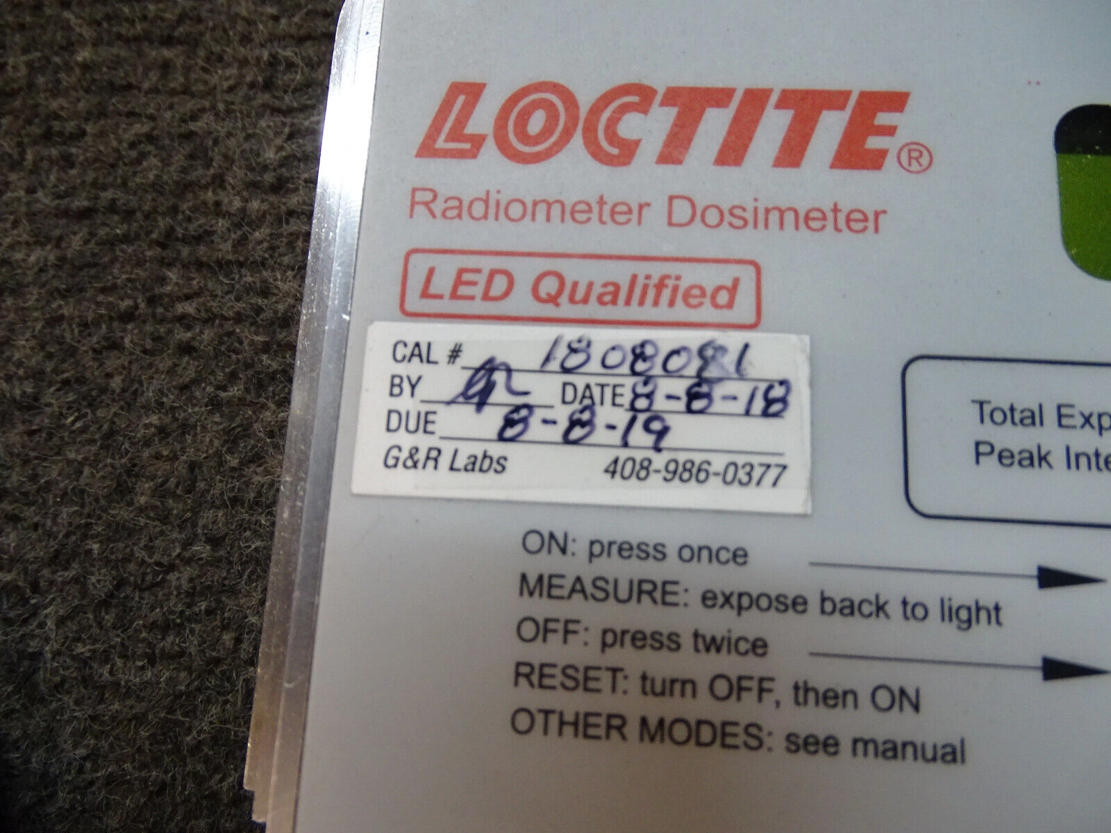 Pm20 Loctite Radiometer Lot of 4 Loctite 1265282 Radiometer Dosimeter, UNK | LabX.com