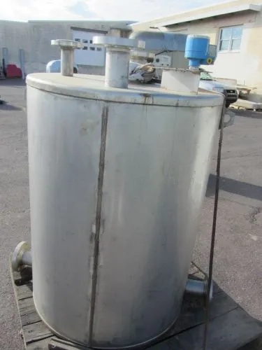 KENNEDY APPROXIMATELY 200 GALLON VERTICAL STORAGE TANK.  STAINLESS STEEL