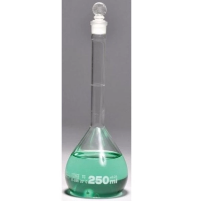 United Scientific 250 ml Volumetric Flasks, Class B, with Glass Stopper FG5641-250