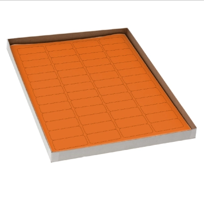 Globe Scientific Label Sheets, Cryo, 43x19mm, for Cryovials, 20 Sheet Orange Box of 1040 LCS-43X19N