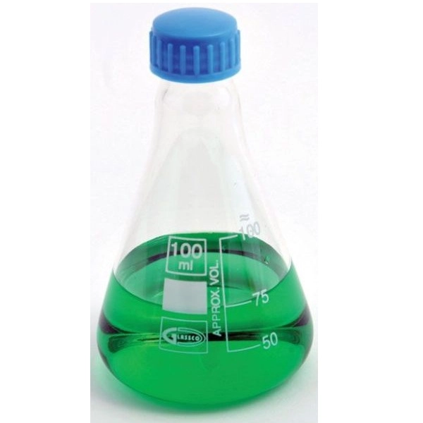United Scientific 1000 ml Erlenmeyer Flasks, with Screw Cap, Borosilicate Glass FG5021-1000