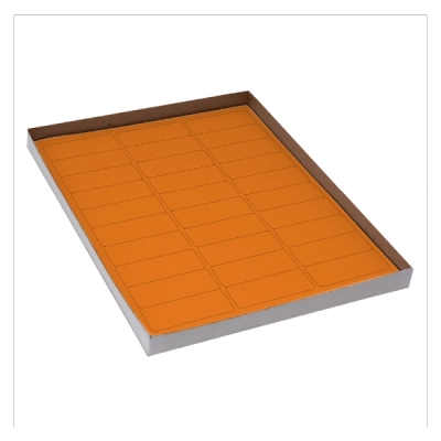 Globe Scientific Label Sheets, Cryo, 67x25mm, Racks and Boxes 20 Sheet Orange Box of 600 LCS-67X25N