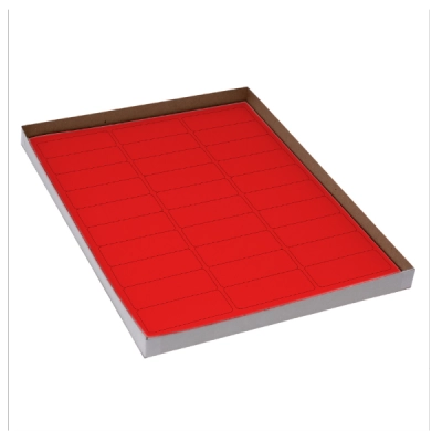 Globe Scientific Label Sheets, Cryo, 67x25mm for Racks and Boxes 20 Sheet Red Box of 600 LCS-67X25R