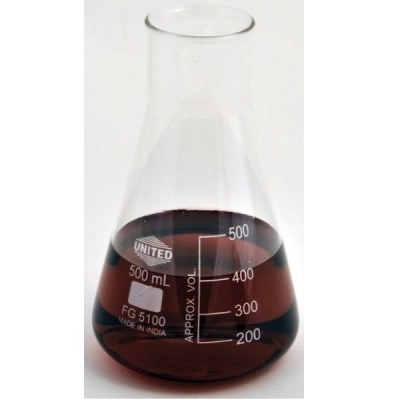 United Scientific 500 ml Erlenmeyer Flask, Wide Mouth, Borosilicate Glass FG5100-500-case