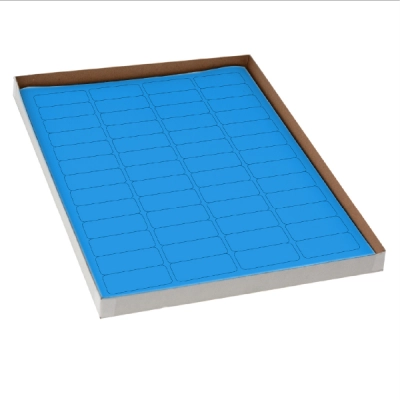 Globe Scientific Label Sheets, Cryo, 43x19mm, for Cryovials, 20 Sheets, Blue Box of 1040 LCS-43X19B