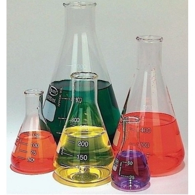 United Scientific Erlenmeyer Flask Set of 5, Borosilicate Glass FGSET5