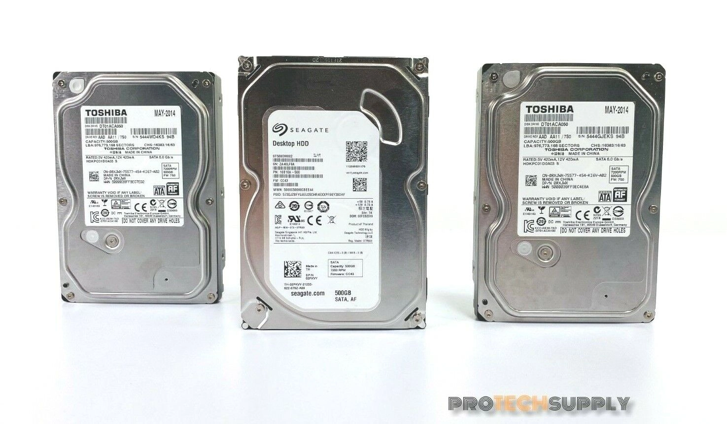 LOT of 3  Hard drives Desktop HDD Seagate Toshiba 
