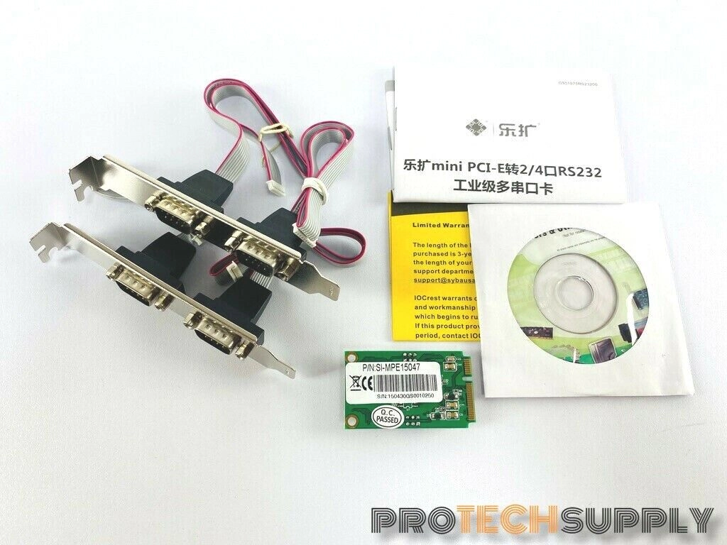 IOCREST SI-MPE15047 mini PCI-E to 2/4 port RS232 M