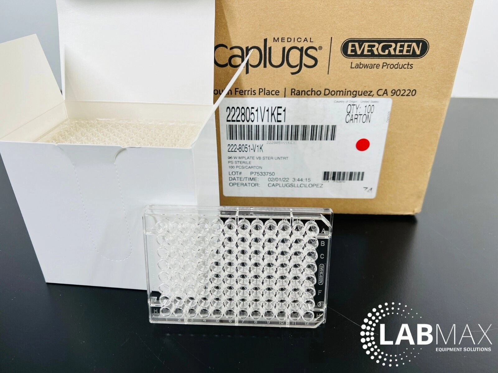 Caplugs 96-Well Microplate  Evergreen Sterile 222-