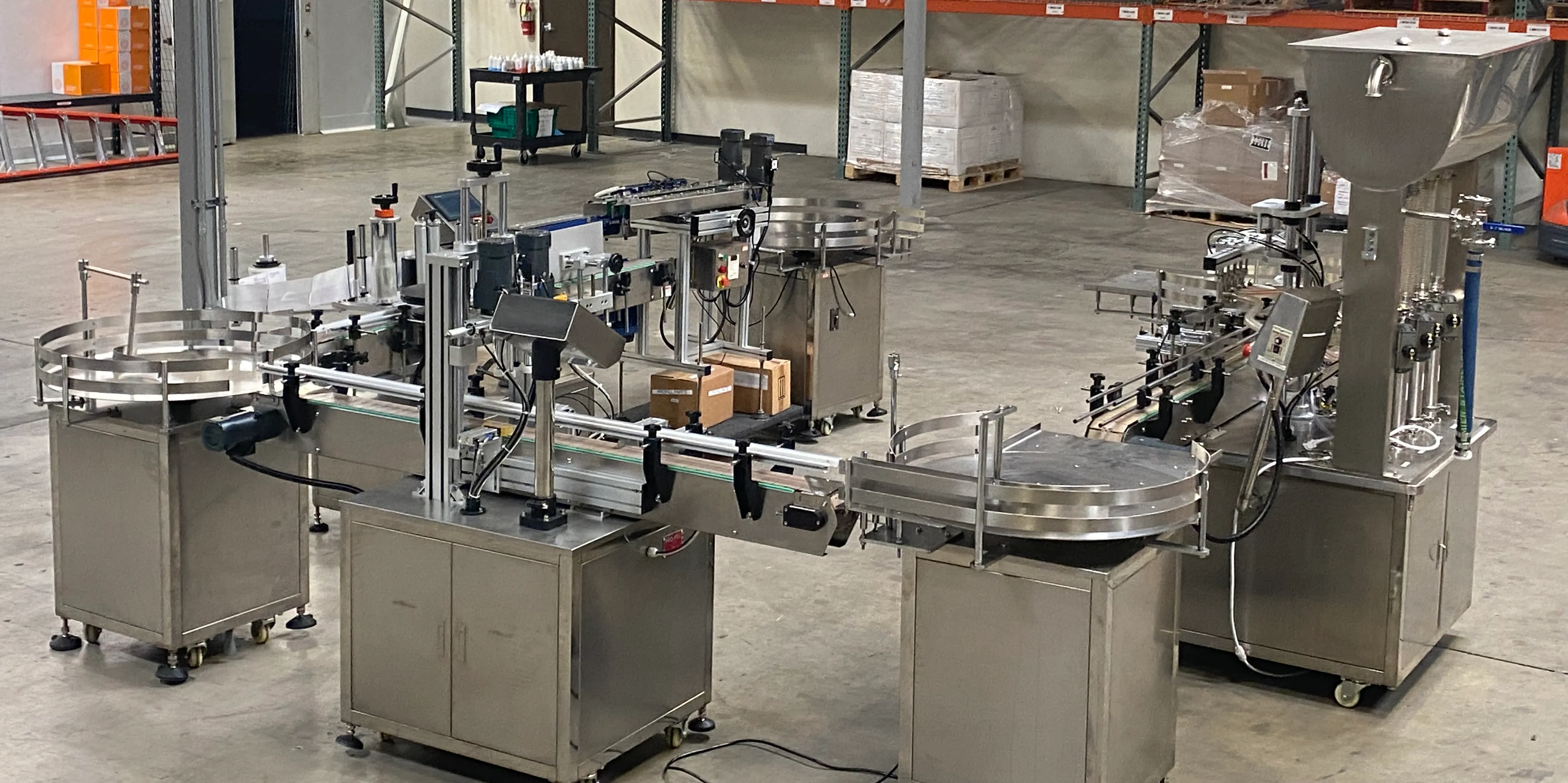 Profill 4 Lane Automated Bottling Line - Turnkey - Manufacturing Ready