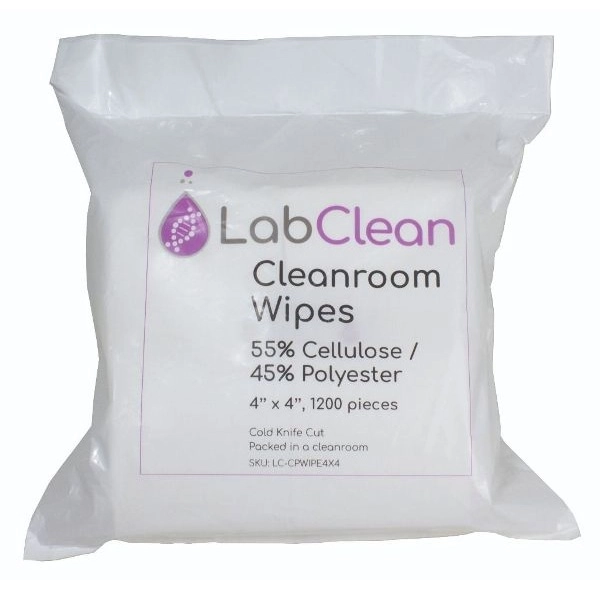 United Scientific 4” x 4”, 1200 Wipes LabClean Cleanroom Wipes, CPWIPE4X4