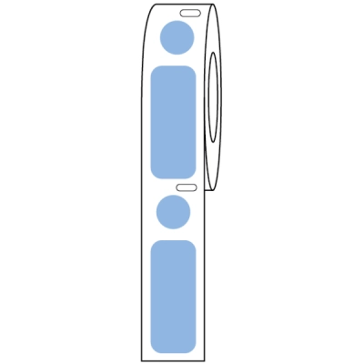 Globe Scientific Label/Dot Combo Roll, Cryo Direct Thermal for 2.0mL Tube Blue Box/500 LTC-33X13-95B