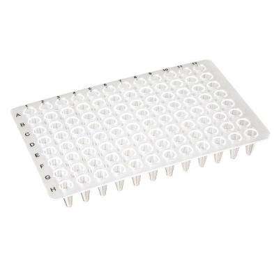 Globe Scientific 0.1mL 96-Well PCR Plate, Low-Profile, No Skirt, Clear Box/20 PCR-NS-01