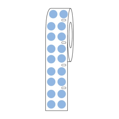 Globe Scientific Label Roll, Cryo, Direct Thermal, 9.5mm Dots for 1.5mL Tube Blue Roll/4000 LTC-95B