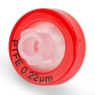 Globe Scientific Syringe Filter PTFE Hydrophilic Membrane 0.22um Porosity, 13mm Box/100 SF-PTFE-2213