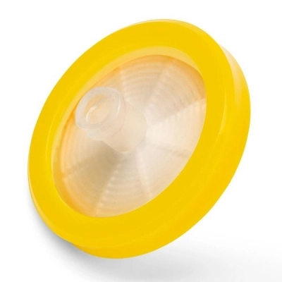 Globe Scientific Syringe Filter, Nylon Membrane, 0.22um Porosity, 30mm Yellow, Box/50 SF-NYLN-2230-S