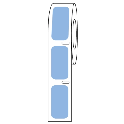 Globe Scientific Label Roll, Cryo, Direct Thermal, for Cryogenic Vials, Blue Roll/1000 LTC-27X13B