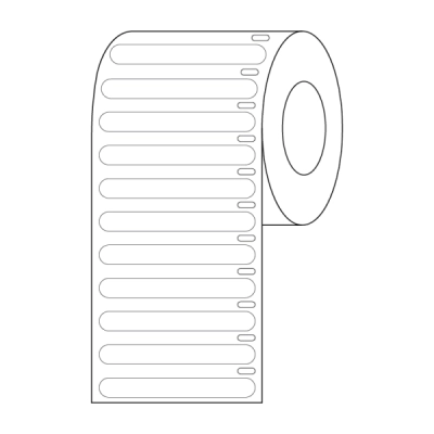 Globe Scientific Label Roll, Cryo, Direct Thermal, 51x6mm for Microplates White Roll/1000 LTC-51X6W